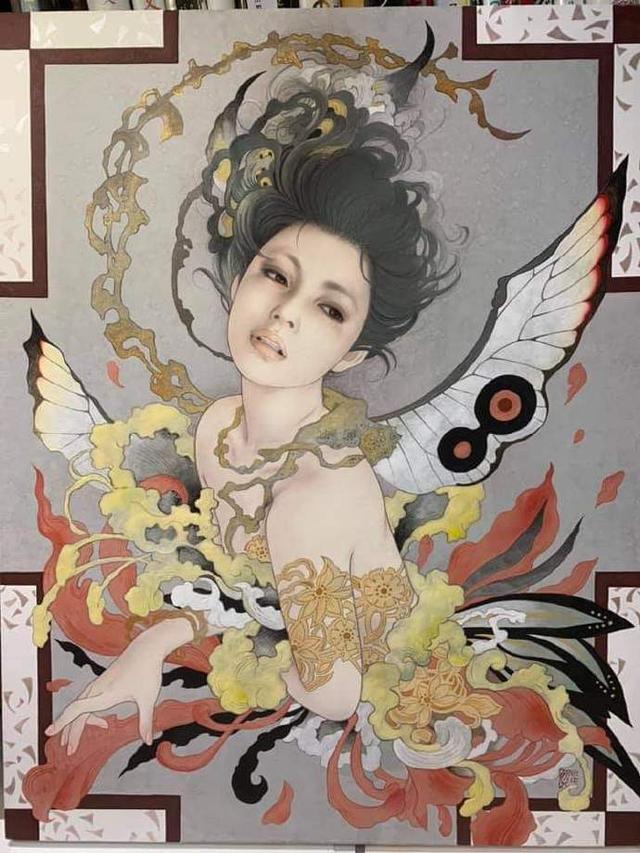 妖媚的女子 日本画家铃木裕子的女性人物肖像画作品欣赏 图