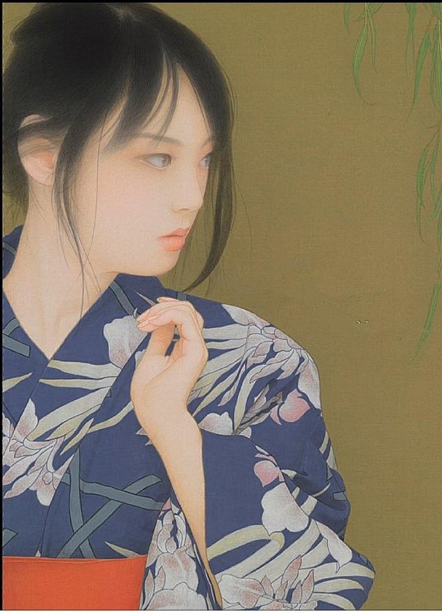 柔美的日本传统女性 画家森本纯人物作品欣赏 图