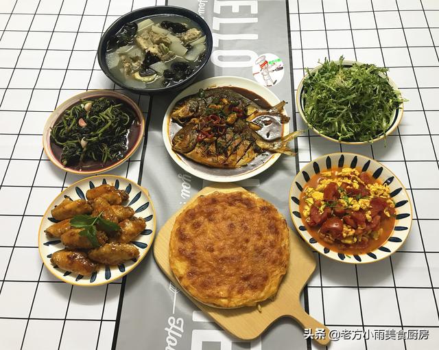 周末 孩子从广东回来参加职业考试 我做了5菜1汤和2甜品犒劳他